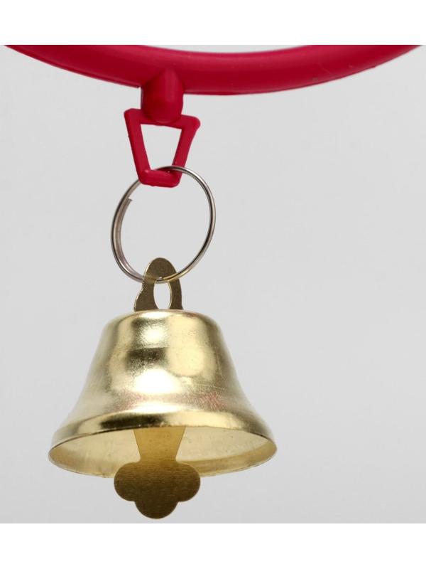 Качели для птиц круглые d 11,5 см, с колокольчиком, рубиновые