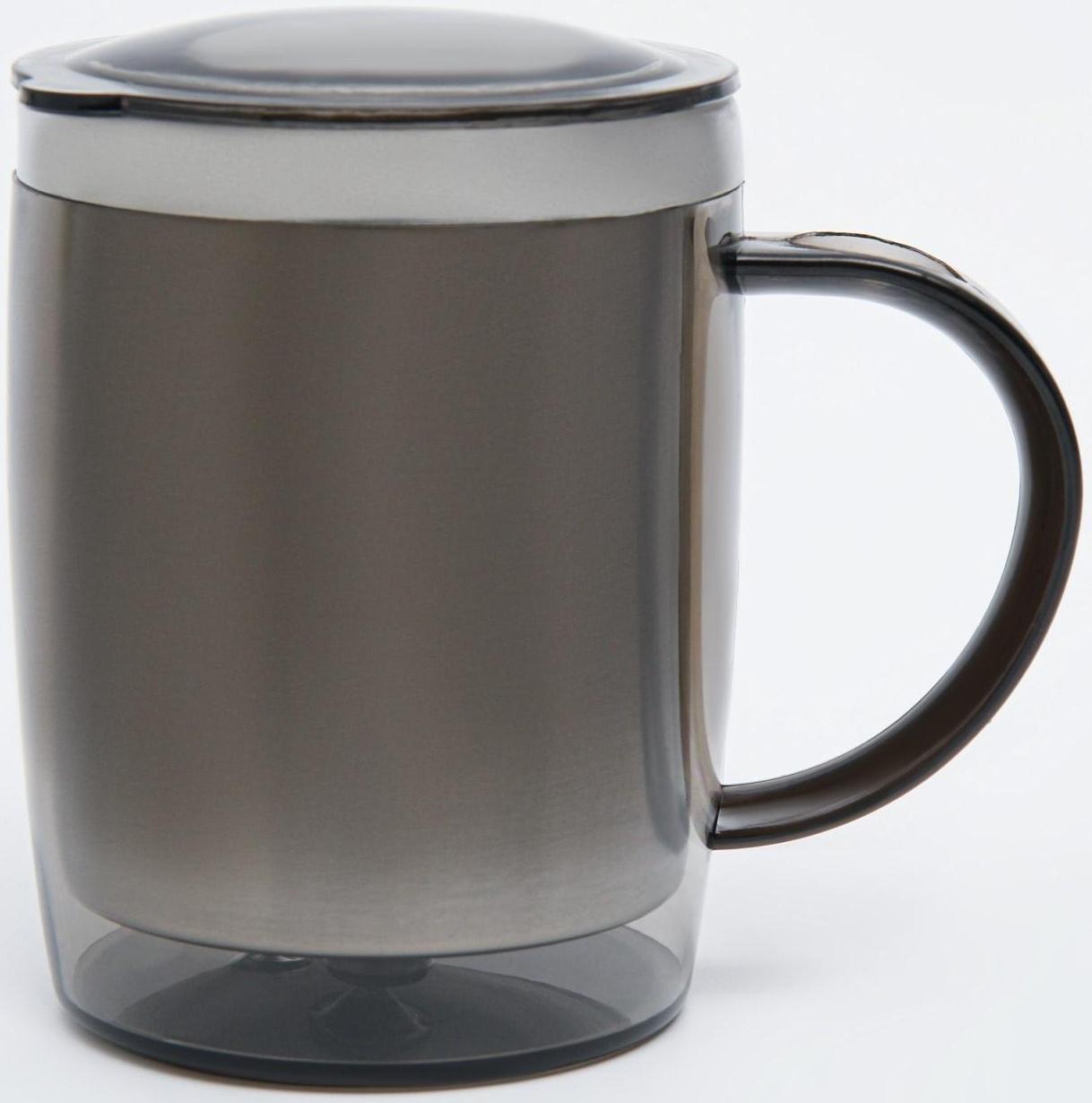 Термокружка, серия: Офис, 450 мл, сохраняет тепло 2 ч, 12 х 8.5 см, серая