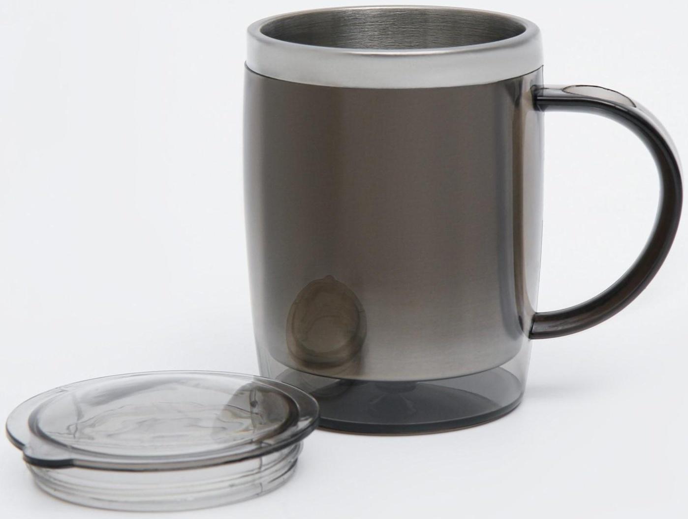 Термокружка, серия: Офис, 450 мл, сохраняет тепло 2 ч, 12 х 8.5 см, серая