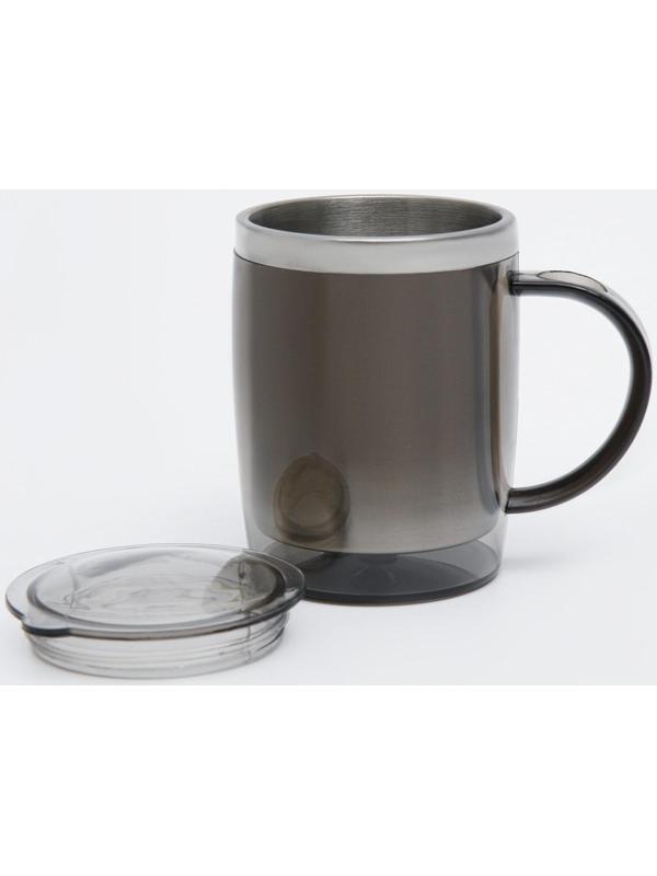 Термокружка, серия: Офис, 450 мл, сохраняет тепло 2 ч, 12 х 8.5 см, серая