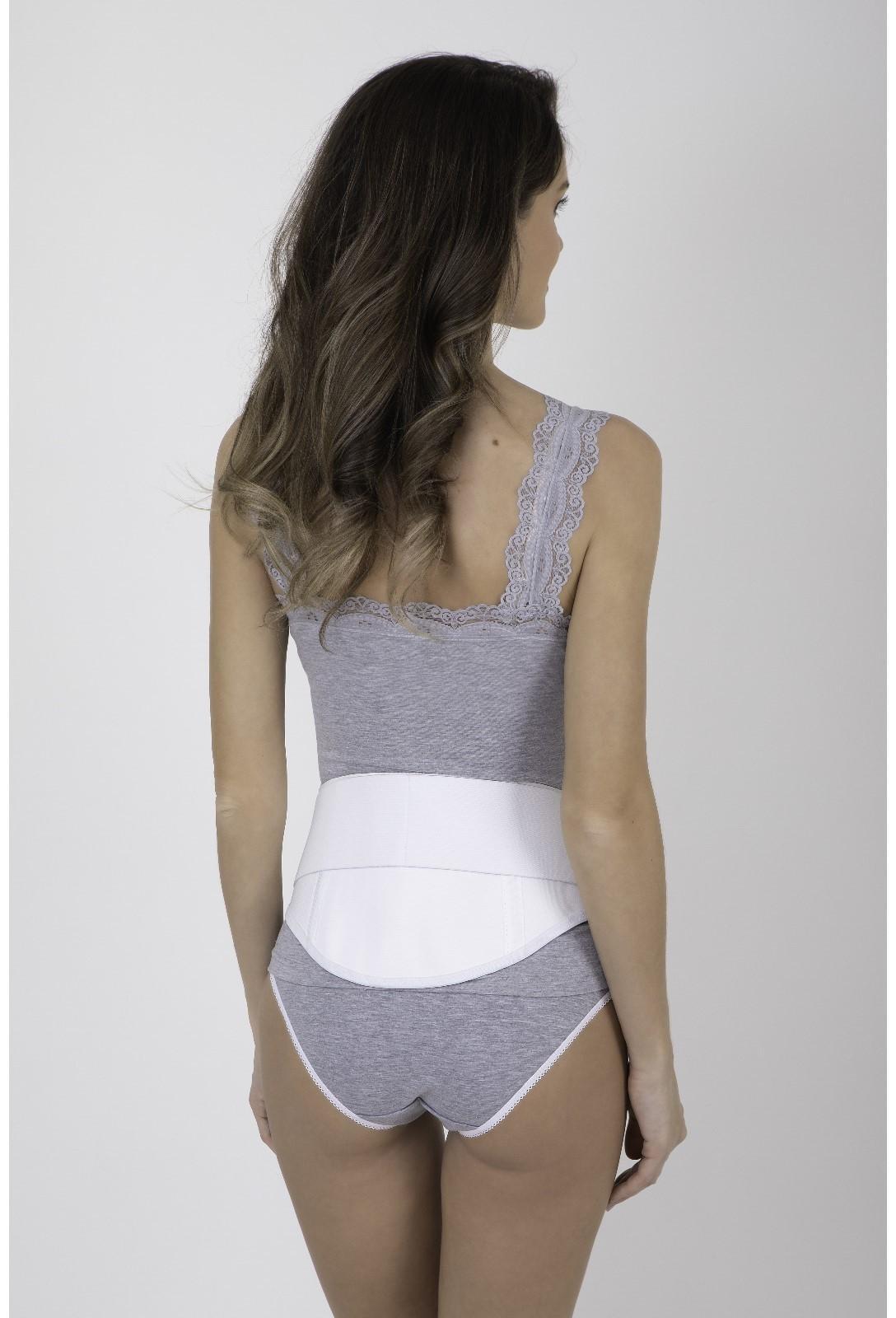 Пояс-корсет универсальный, эластичный, 105-115 см., цвет белый