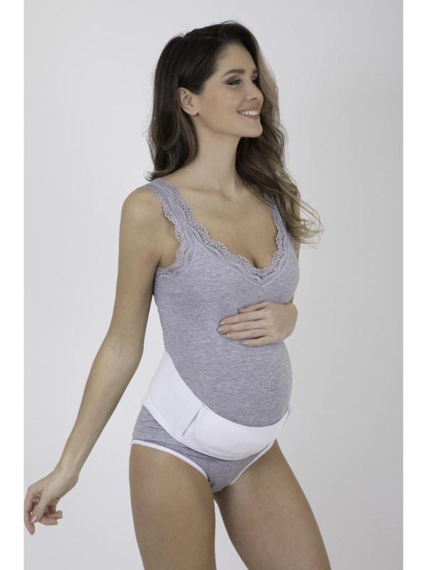 Пояс-корсет универсальный, эластичный, 105-115 см., цвет белый