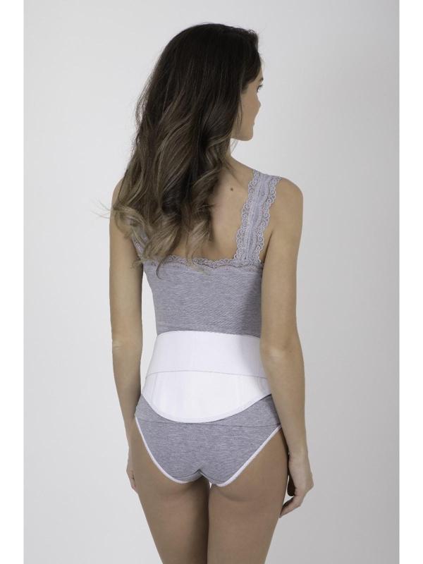 Пояс-корсет универсальный, эластичный, 115-125 см., цвет белый