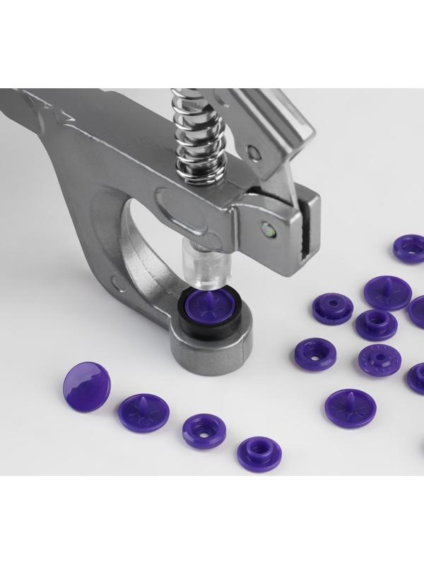 Набор для установки пластиковых кнопок: кнопки, d = 12 мм, 50 шт, щипцы, шило, отвёртка