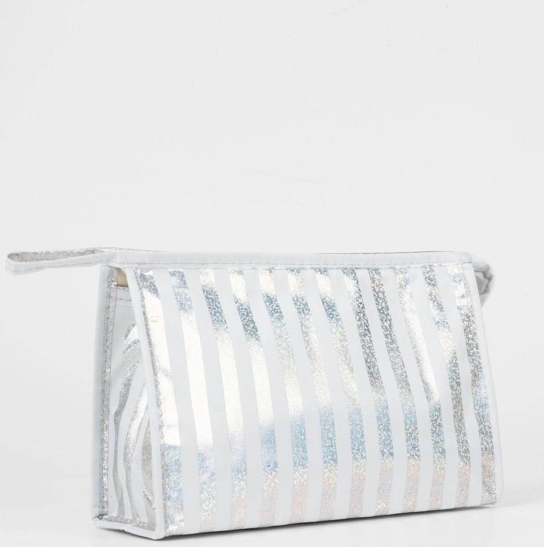 Косметичка на молнии, цвет белый