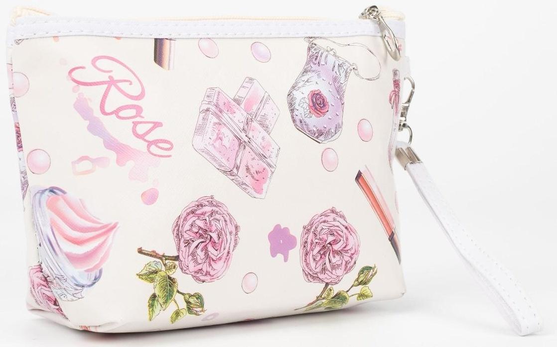 Косметичка на молнии, цвет белый