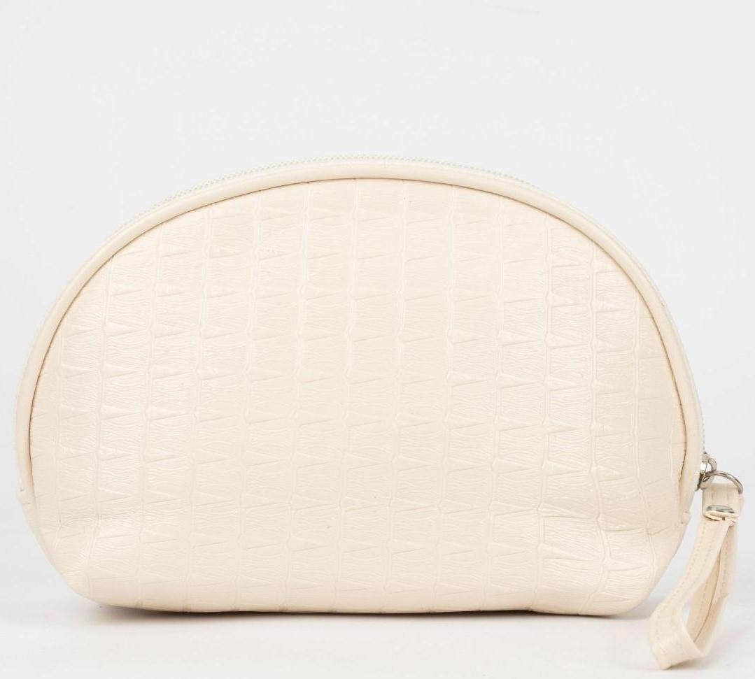 Косметичка на молнии, цвет белый