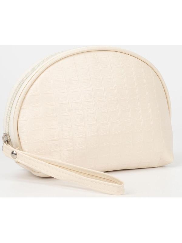 Косметичка на молнии, цвет белый