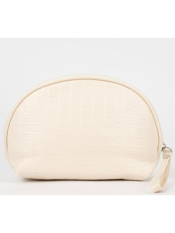 Косметичка на молнии, цвет белый