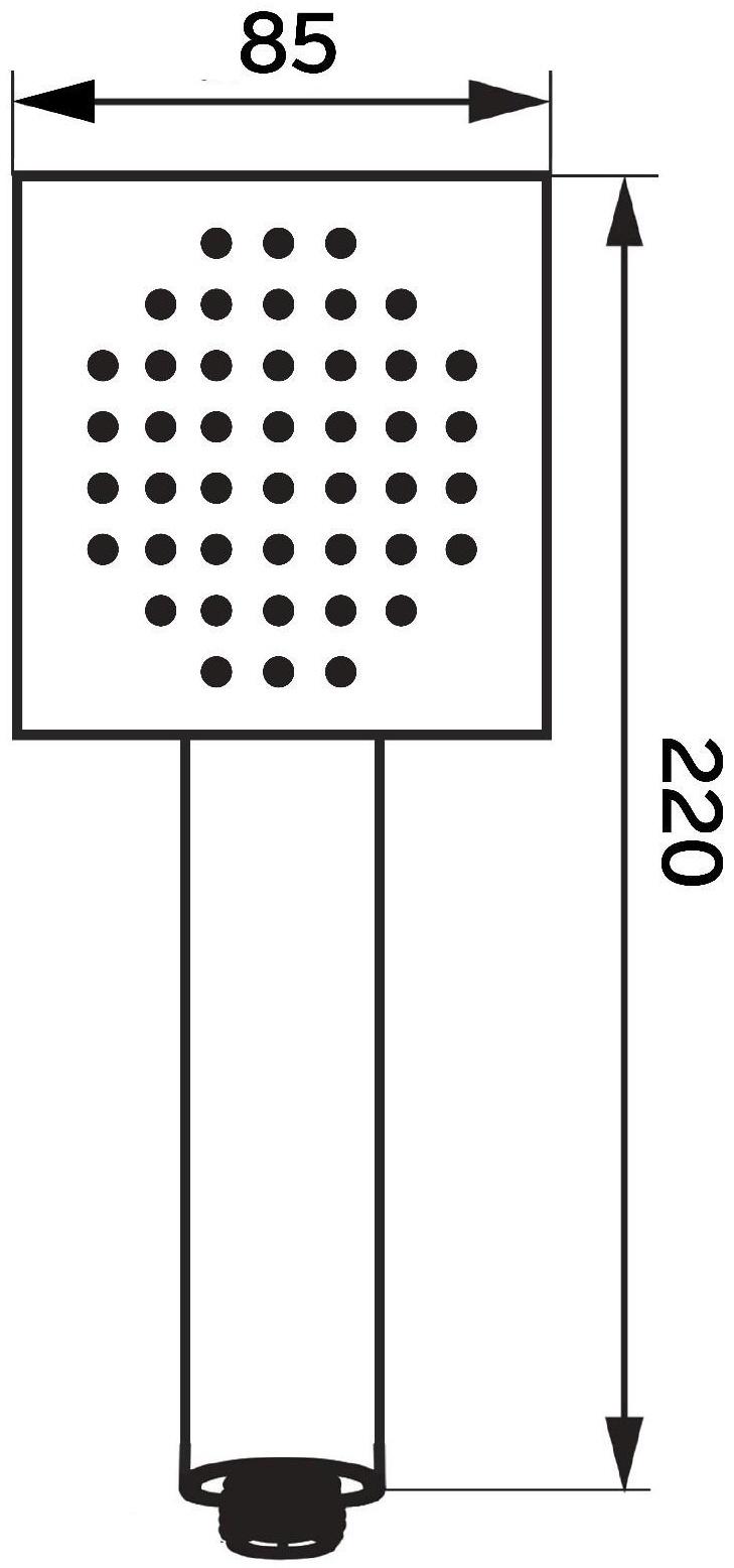 Душевая лейка ZEIN Z0204, пластик, 1 режим, цвет хром