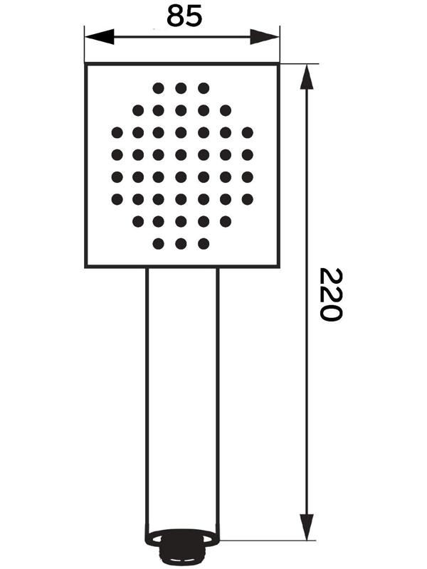 Душевая лейка ZEIN Z0204, пластик, 1 режим, цвет хром