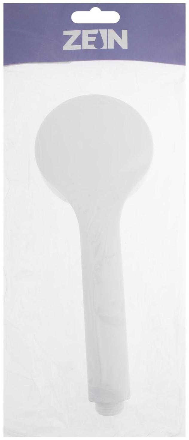 Душевая лейка ZEIN Z0208, пластик, 1 режим, цвет белый с оранжевой вставкой