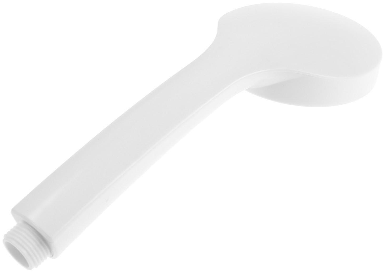 Душевая лейка ZEIN Z0208, пластик, 1 режим, цвет белый с оранжевой вставкой