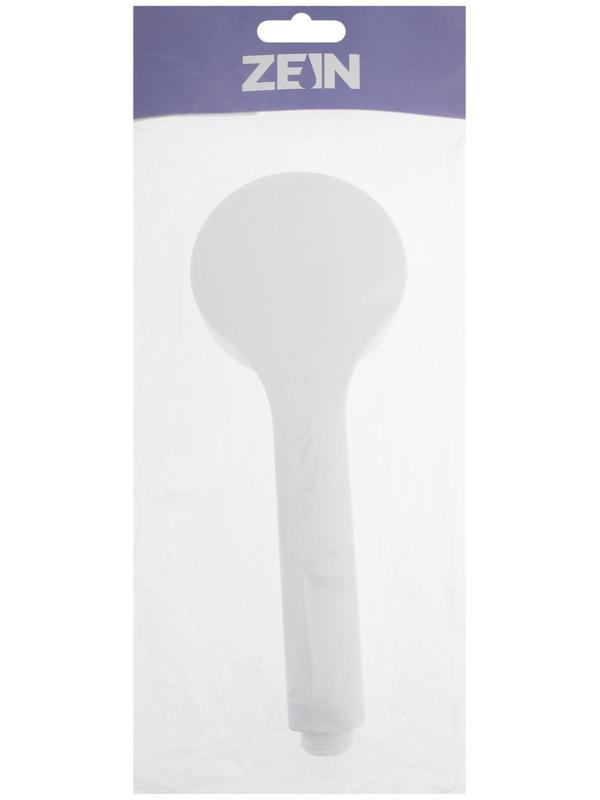 Душевая лейка ZEIN Z0208, пластик, 1 режим, цвет белый с оранжевой вставкой