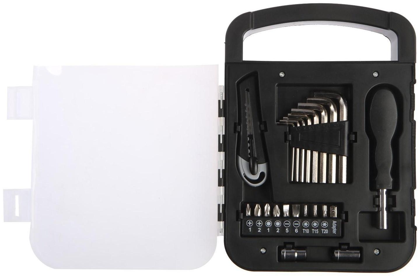 Набор инструментов ТУНДРА, подарочный пластиковый кейс, 22 предмета