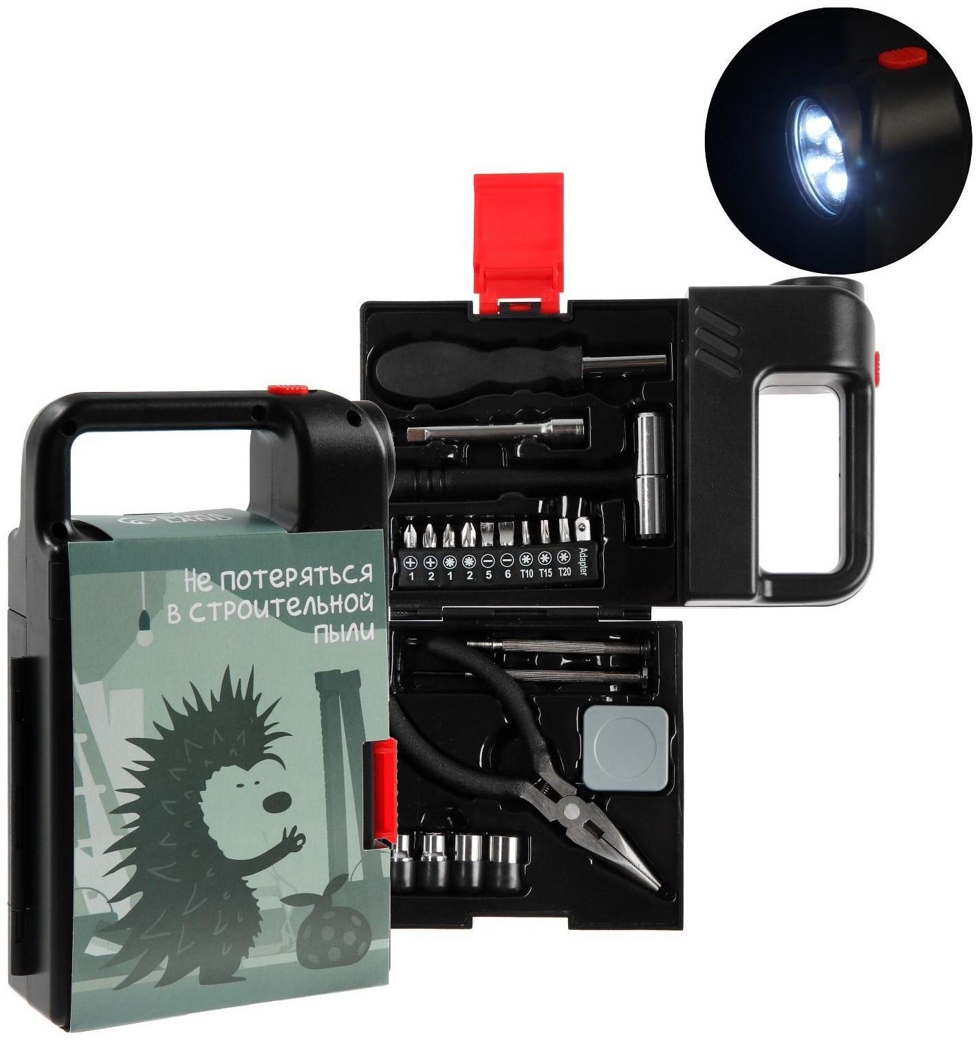 Набор инструментов ТУНДРА, подарочный пластиковый кейс 