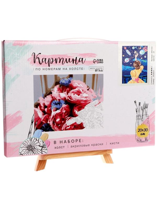 Картина по номерам на холсте с подрамником «Ночное небо» 20х30 см