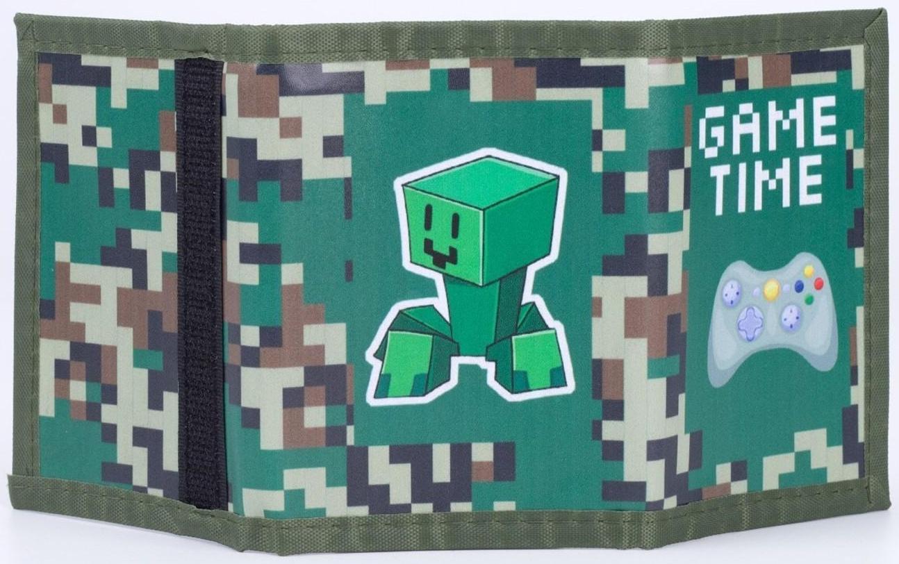 Кошелёк, отдел на липучке, цвет зелёный