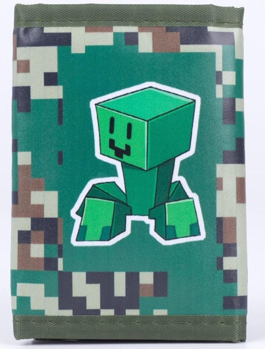 Кошелёк, отдел на липучке, цвет зелёный