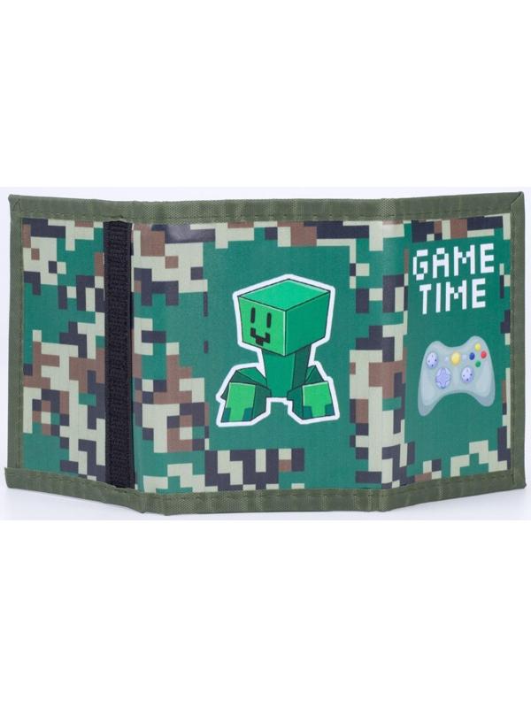 Кошелёк, отдел на липучке, цвет зелёный