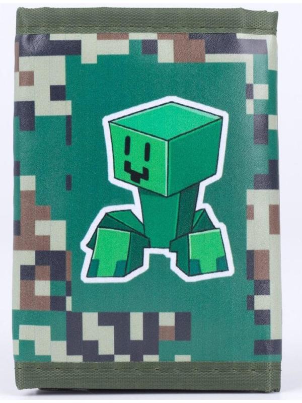 Кошелёк, отдел на липучке, цвет зелёный