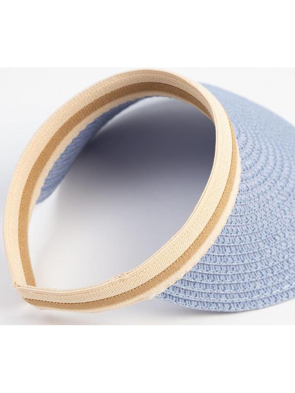 Козырёк плетёный для девочки MINAKU цвет синий, р-р 50-52