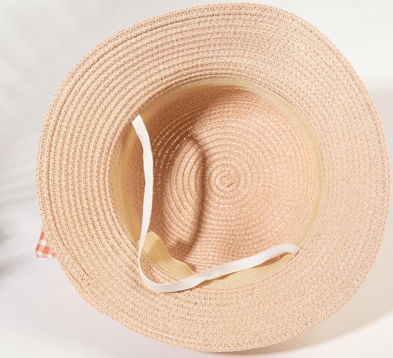 Шляпа для девочки MINAKU с бантом, цвет розовый, р-р 52