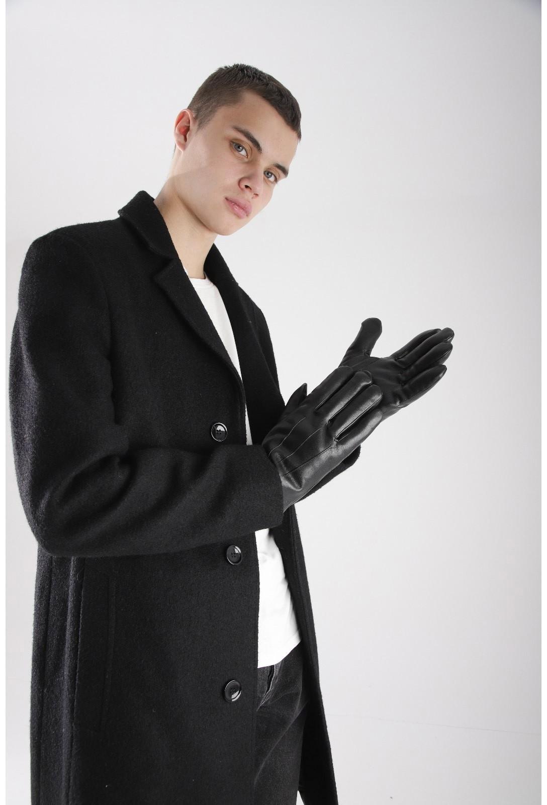 Перчатки мужские, размер 13, утеплитель искусственный мех, цвет чёрный