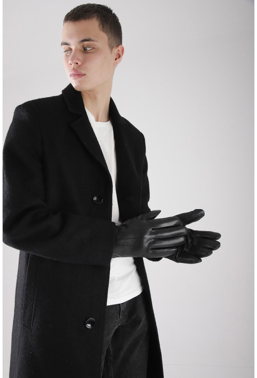 Перчатки мужские, размер 14, утеплитель искусственный мех, цвет чёрный