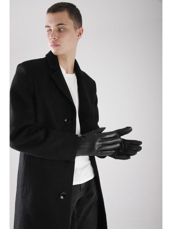 Перчатки мужские, размер 14, утеплитель искусственный мех, цвет чёрный