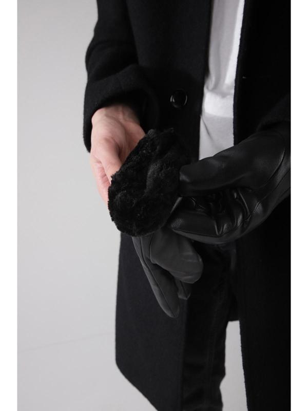 Перчатки мужские, размер 14, утеплитель искусственный мех, цвет чёрный