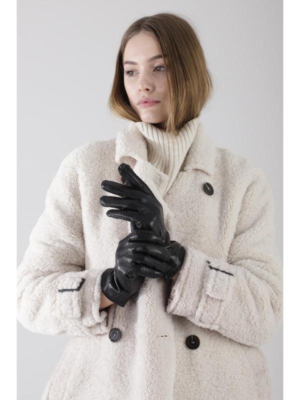 Перчатки, размер 7, подклад шерсть, цвет чёрный