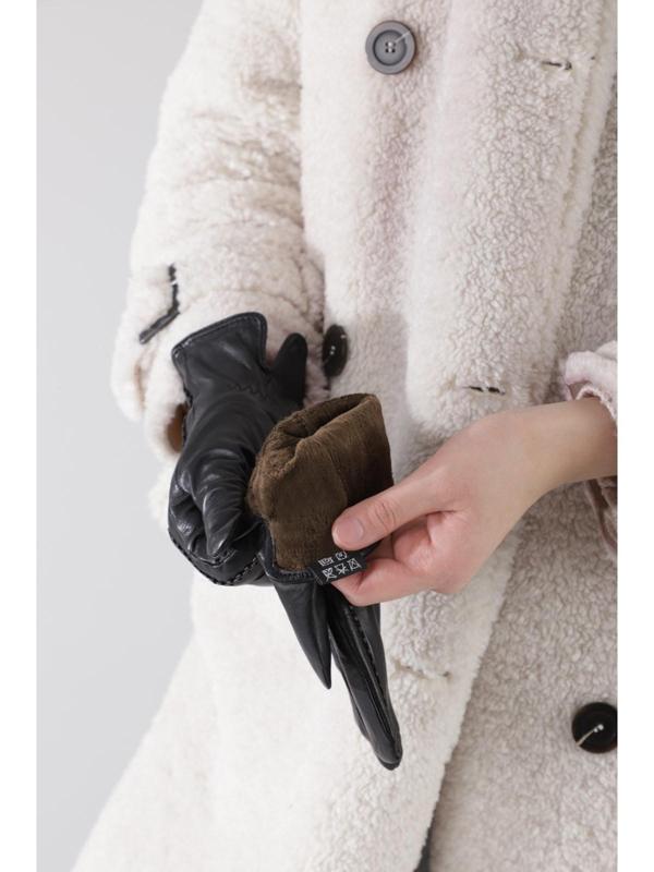 Перчатки, размер 7, подклад шерсть, цвет чёрный