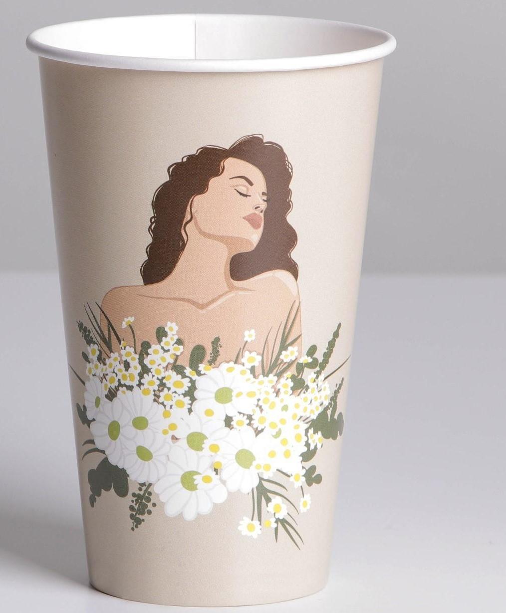 Стаканчик для цветов «Ромашки», 350 мл