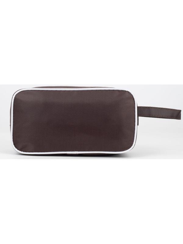 Косметичка на молнии, цвет коричневый