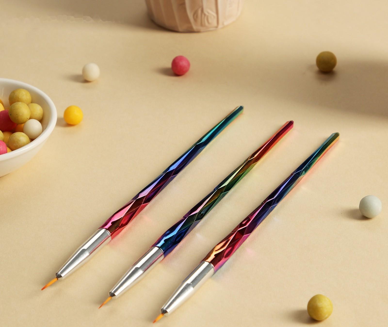 Набор кондитерских кисточек для декорирования «Металлик», 3 шт, 19×2,5 см