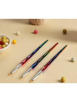 Набор кондитерских кисточек для декорирования «Металлик», 3 шт, 19×2,5 см