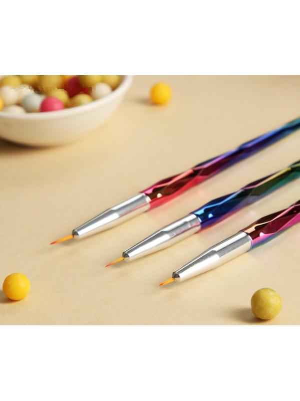 Набор кондитерских кисточек для декорирования «Металлик», 3 шт, 19×2,5 см