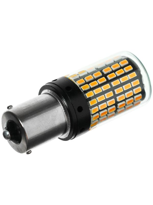 Автолампа светодиодная P21W 1156, 144 SMD, 12 В, свет оранжевый