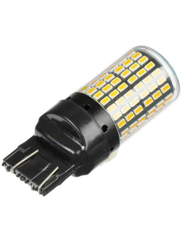 Автолампа светодиодная TORSO, WY21W, 12 В, 144 SMD, свет оранжевый