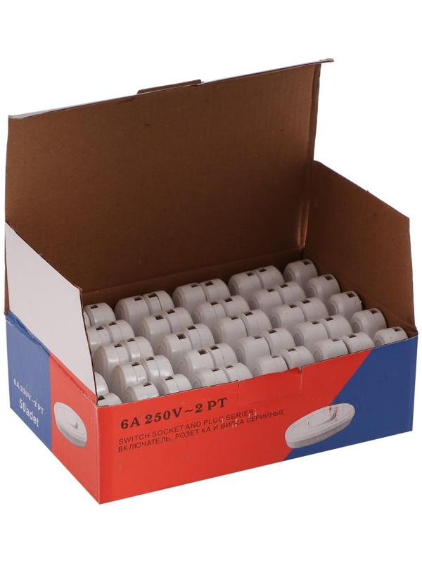 Выключатель на шнур 6 А, 250 В, белый