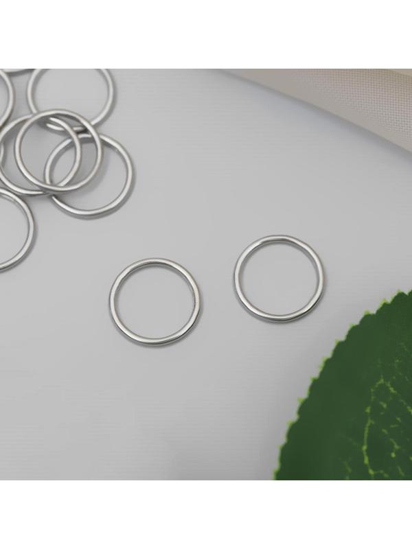 Кольцо для бретелей, металлическое, 10 мм, цвет серебряный / 2000 шт.
