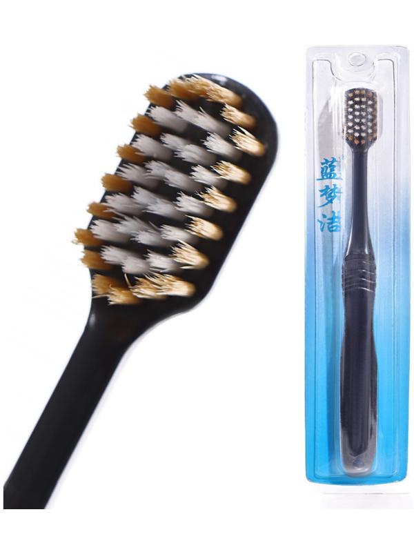 Зубная щетка с широкой чистящей головкой и супертонкими щетинкам, японский стиль