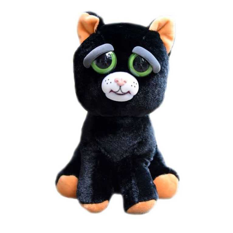 Мягкая игрушка Feisty Pets «Злой / Добрый Черный Кот»  / 22 см.
