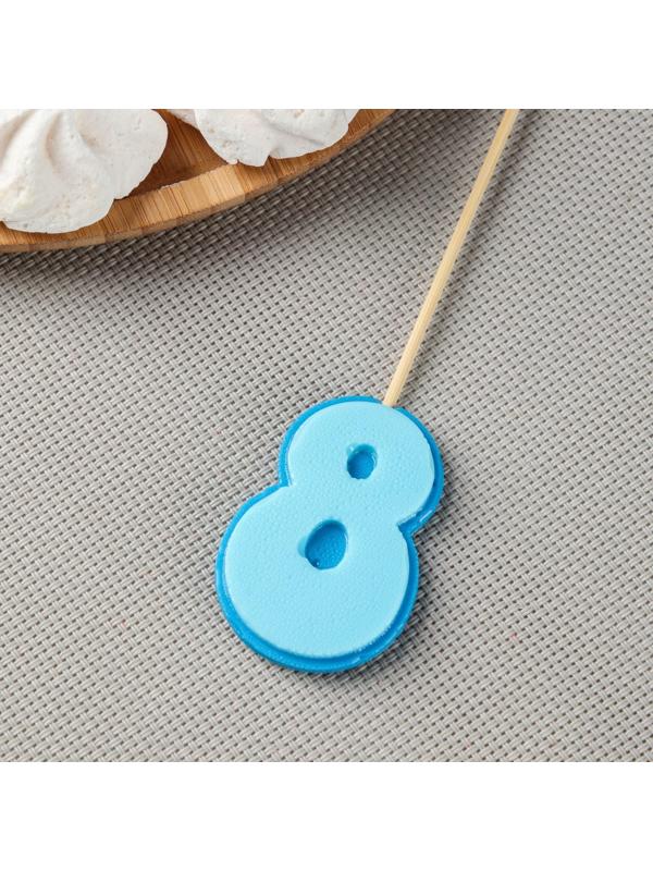 Силиконовая форма «Цифры», h=5,5 см, цвет прозрачный