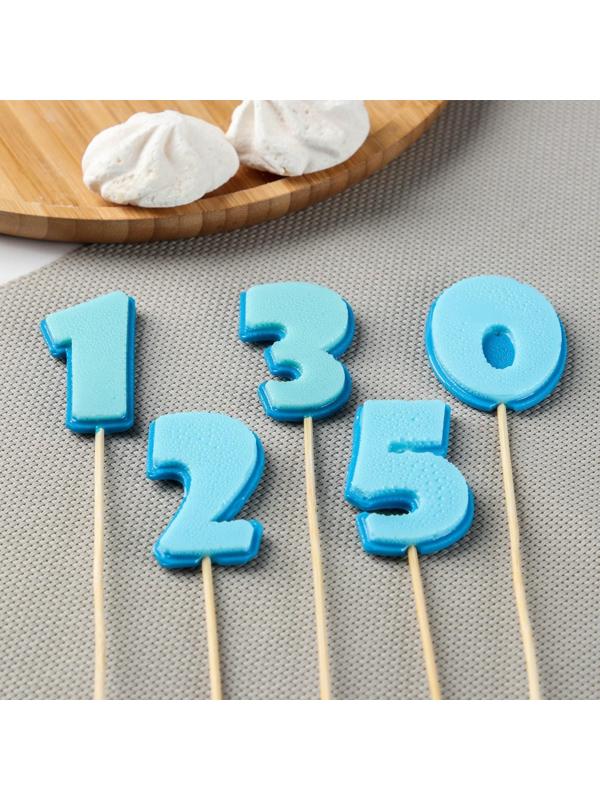 Силиконовая форма «Цифры», h=5,5 см, цвет прозрачный