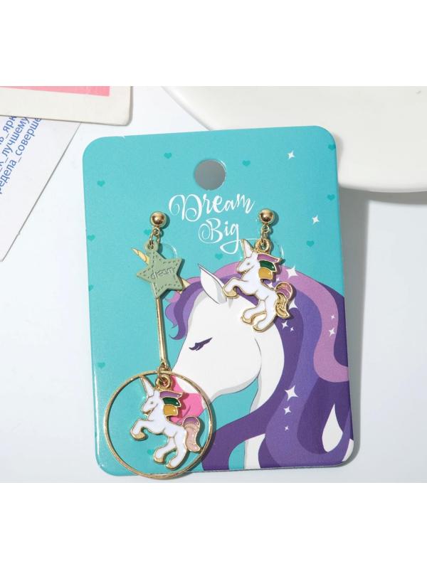 Серьги эмаль 