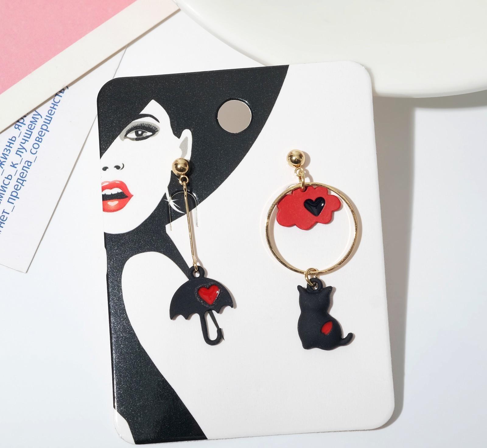 Серьги эмаль 