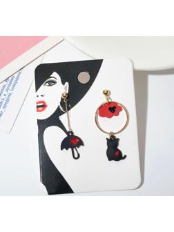 Серьги эмаль 