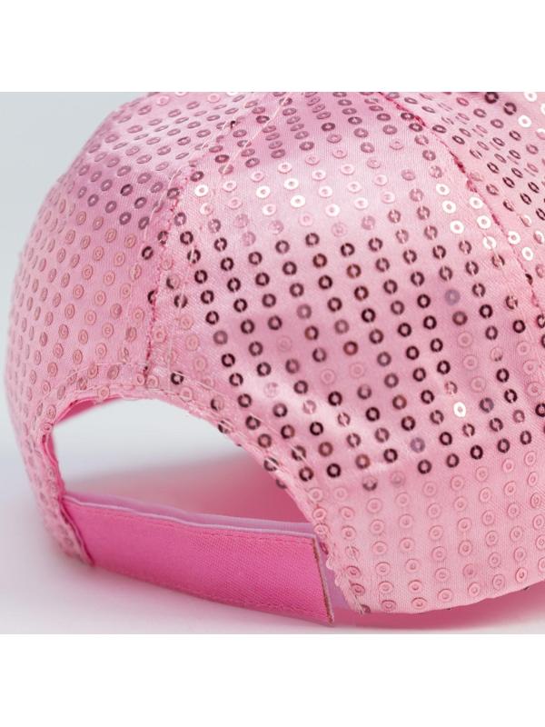 Кепка для девочки MINAKU с пайетками цвет розовый, р-р 52